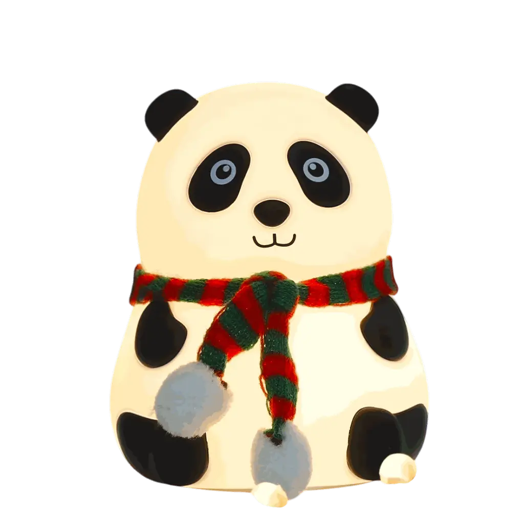 Alackar Rechargeable Panda Night Lamp with 7-Color LED & Touch Control